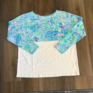 NWOT Lilly Pulitzer Finn Lilly Loves Texas Long Sleeve Top
